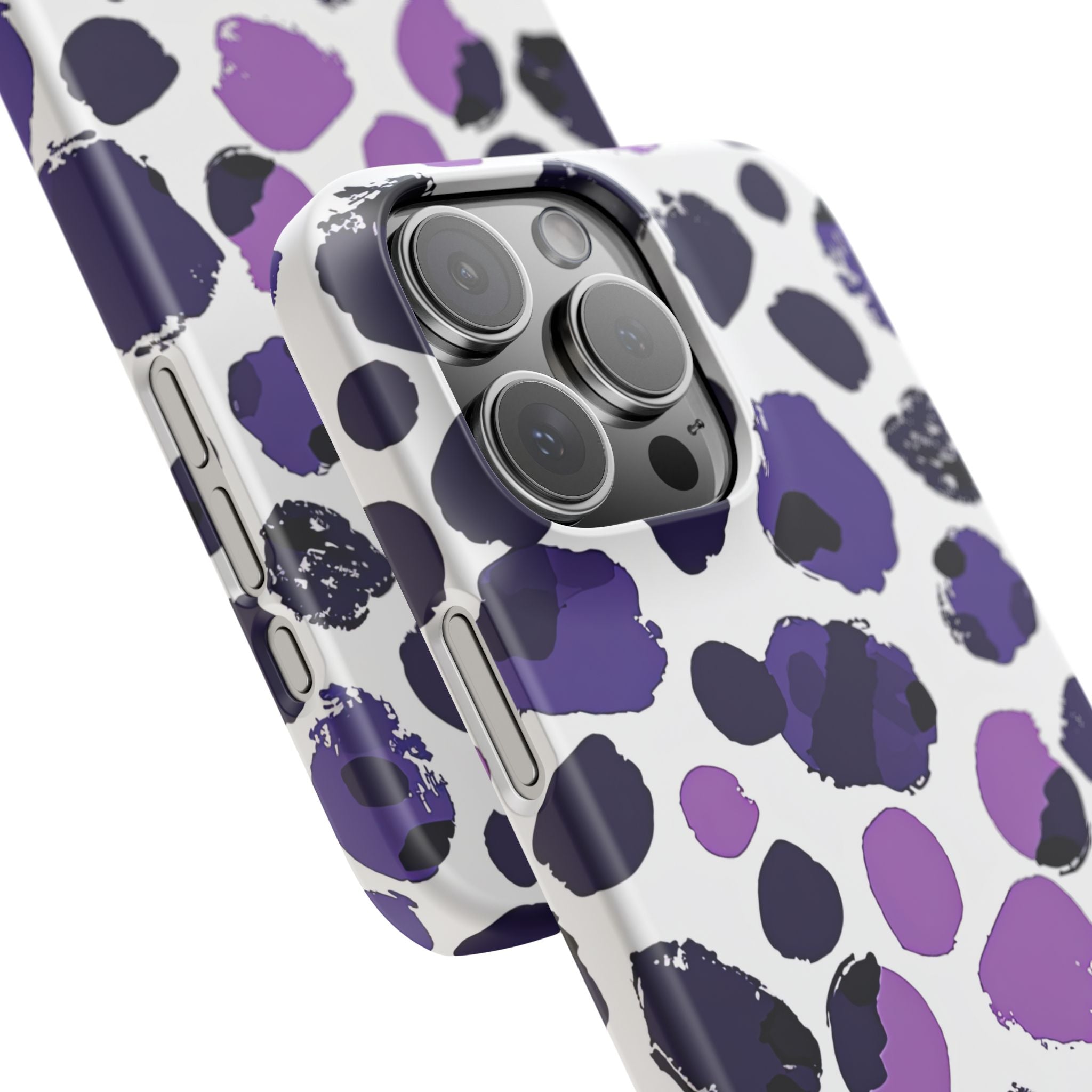 Purple Inkblots iPhone 16 - Slim Phone Case