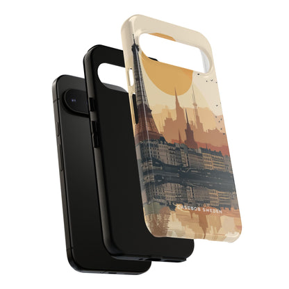 Parisian Skyline Reflections Google Pixel 9 - Tough Phone Case