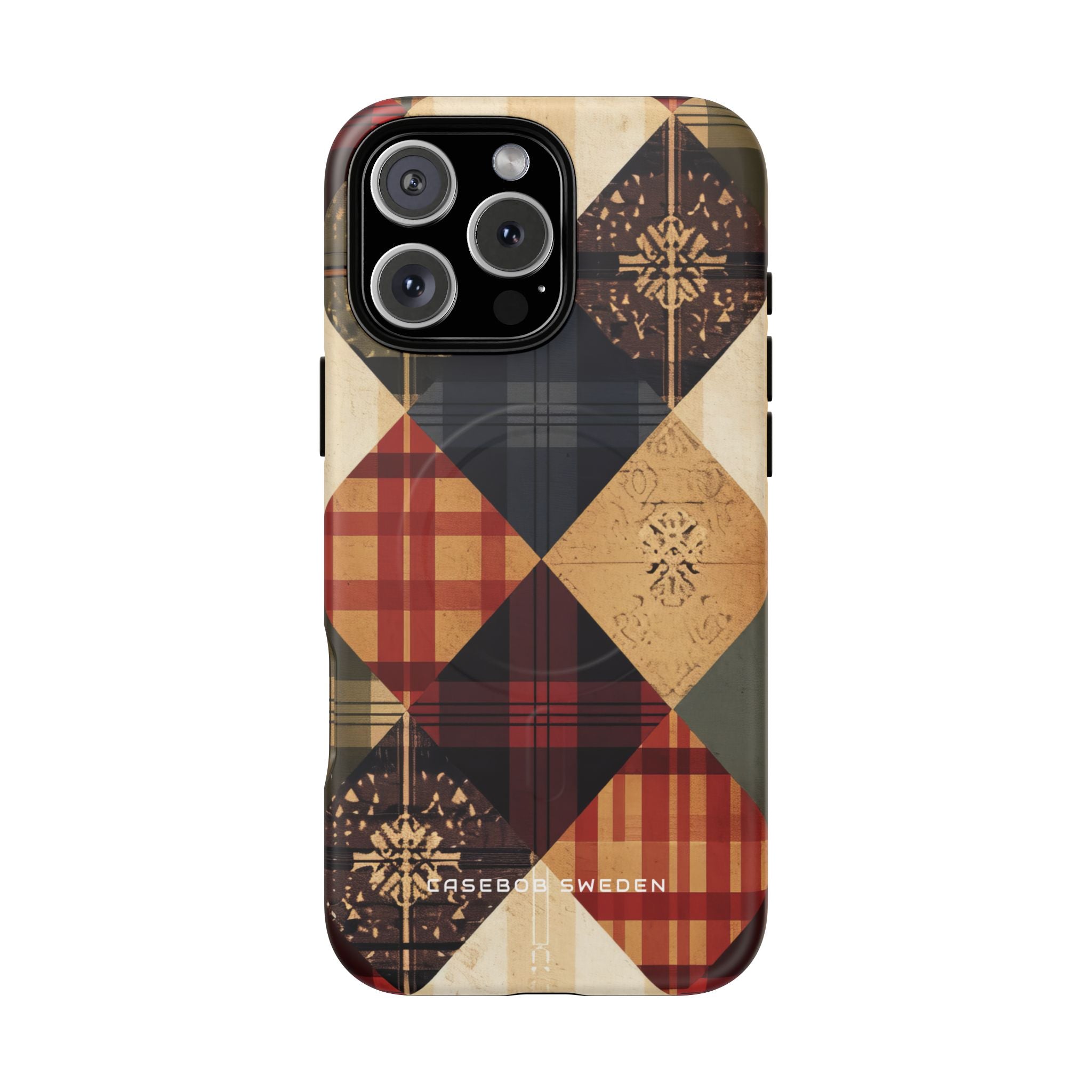 Rustic Geometric Patchwork Harmony iPhone 16 | Tough+ Phone Case