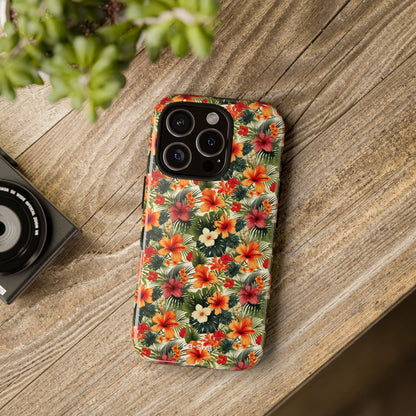 Tropical Blooms Flourish - iPhone Case