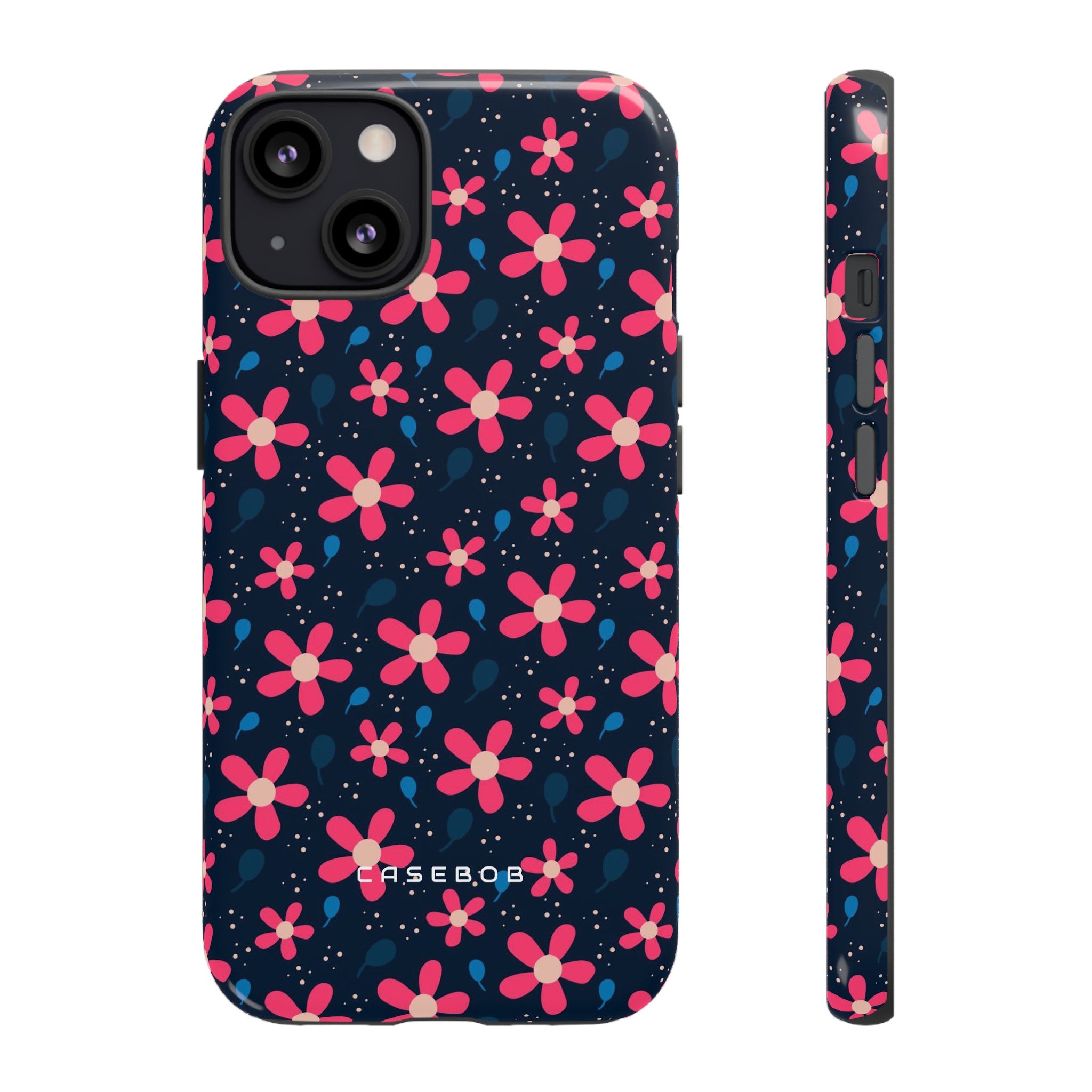 Pink Flower Pattern - Protective Phone Case