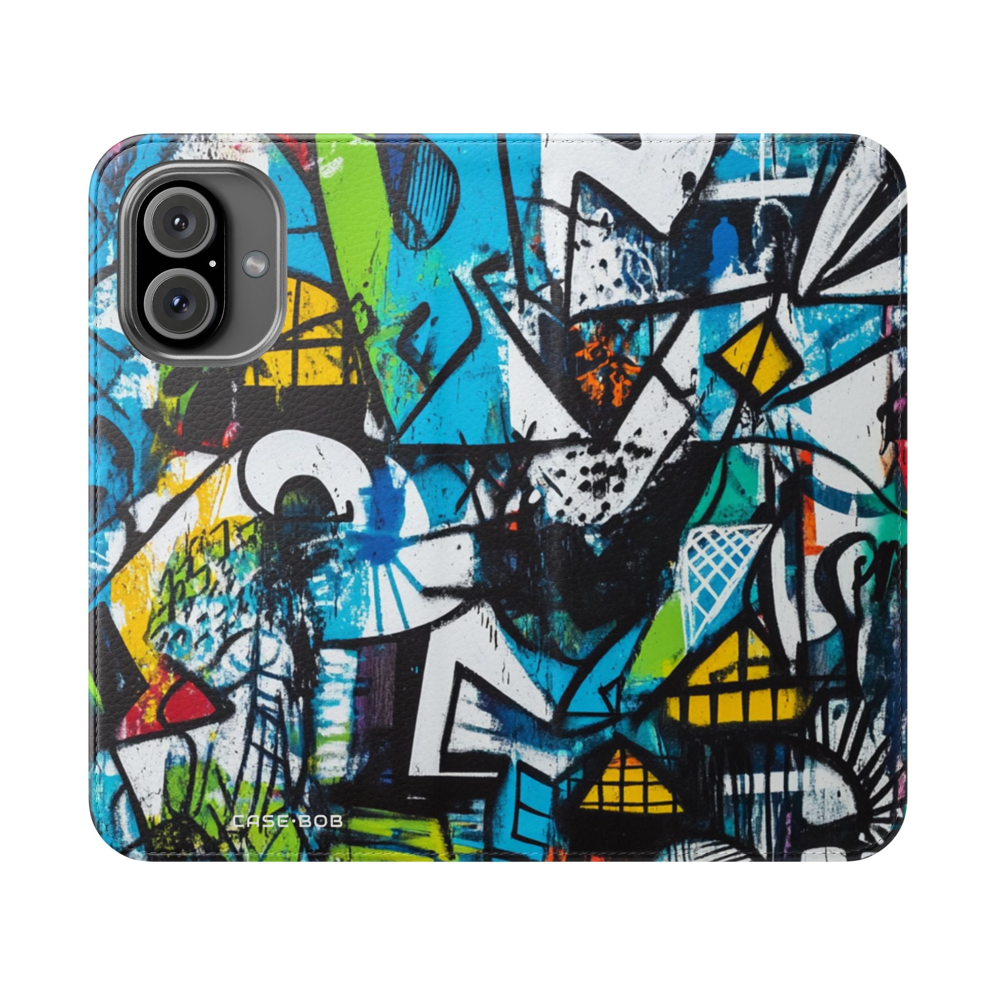 Bold Shapes Blue - iPhone 16  Case - Wallet