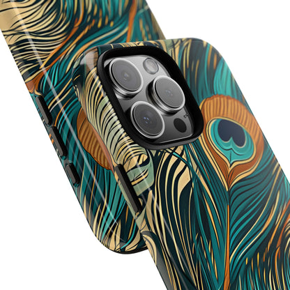 Peacock Feather Whirl iPhone 16 - Tough