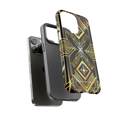 Golden Geometric Opulence iPhone 14 - Tough Phone Case