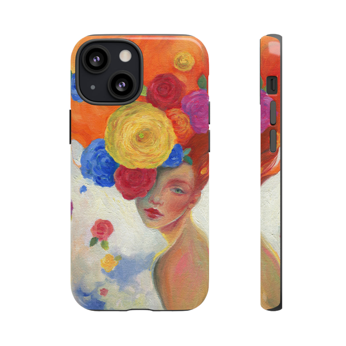 Oil Painting - Woman and Flowers - Protective Phone Case