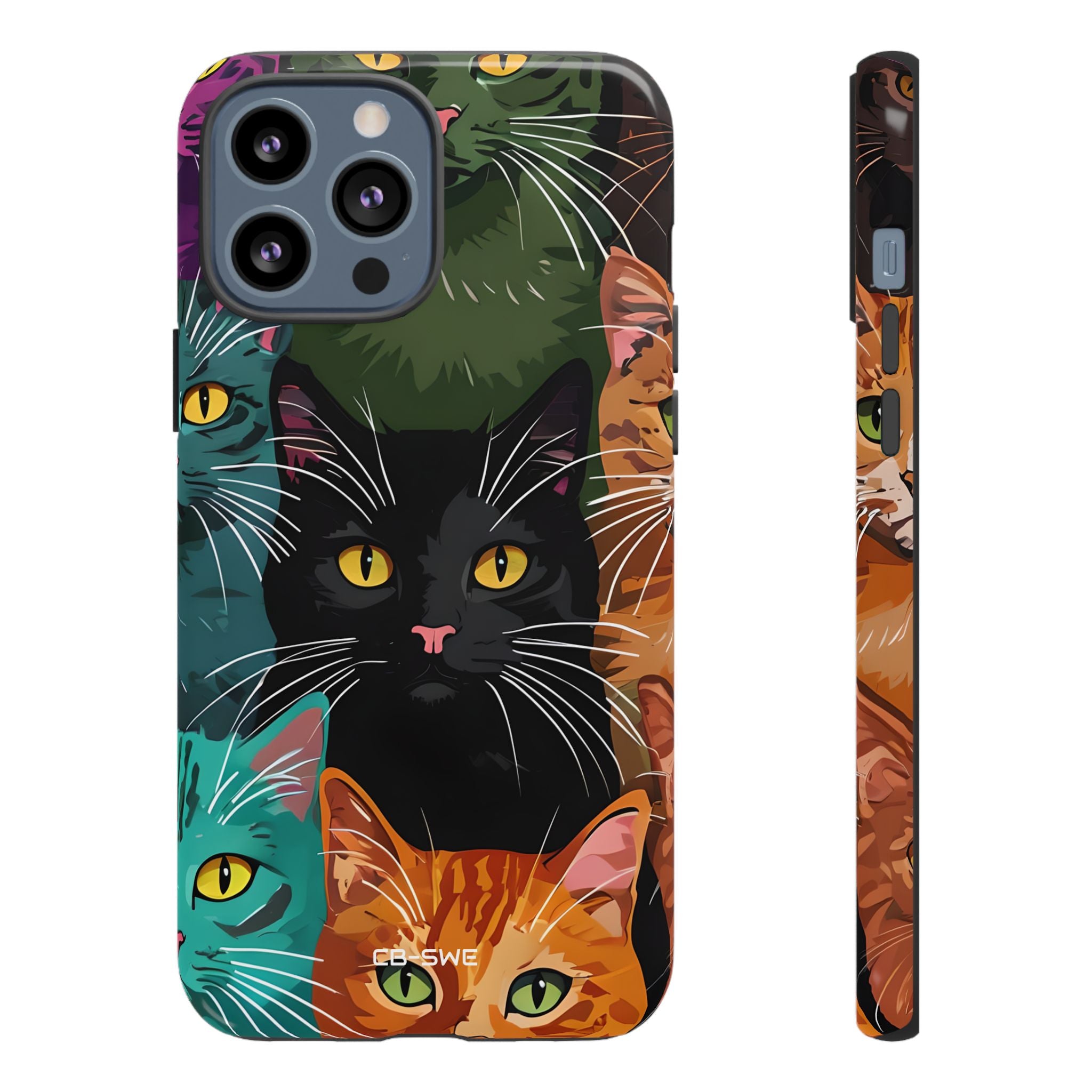 Colorful Cat Charisma - iPhone Case