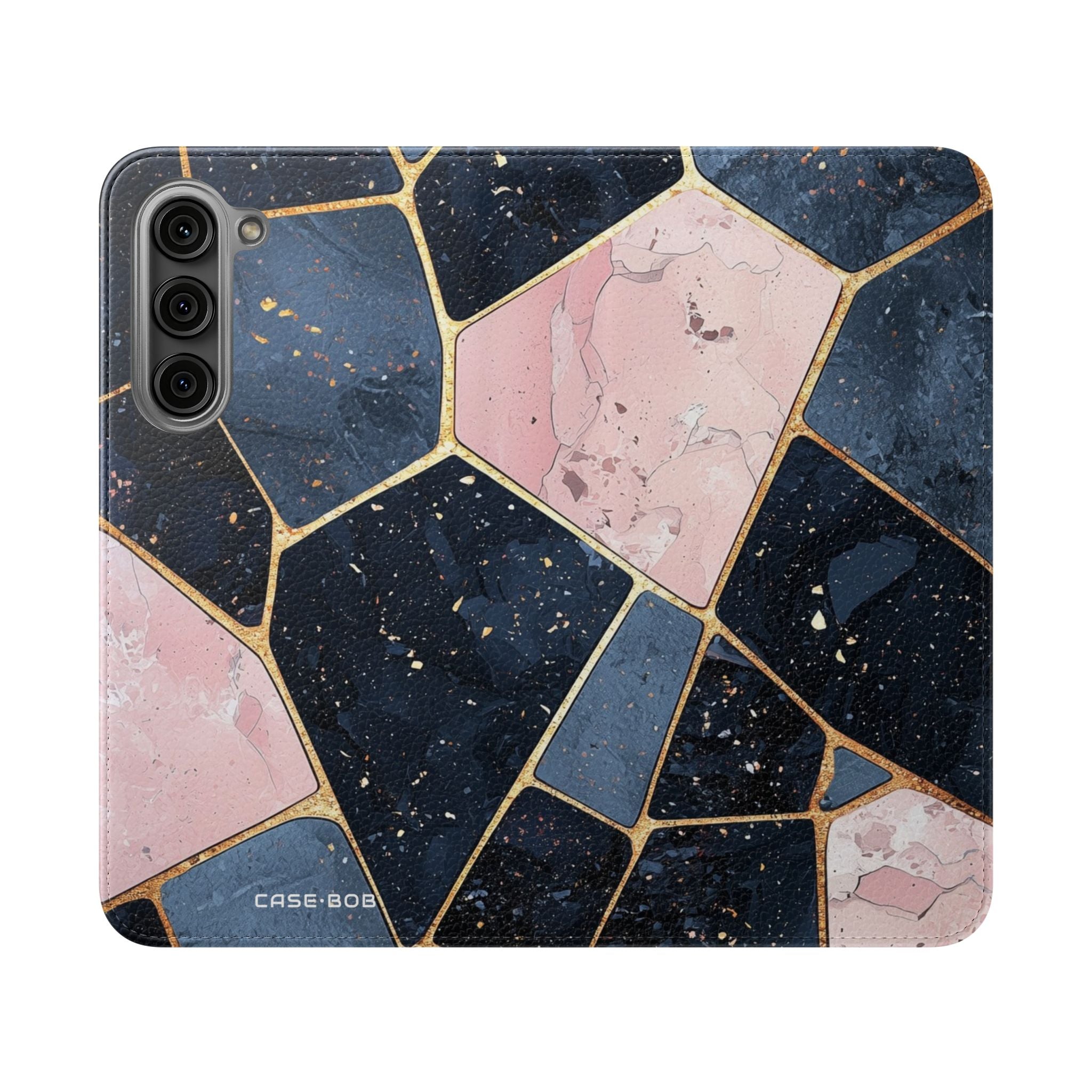 Golden Mosaic Navy - Samsung S23+ Case - Wallet