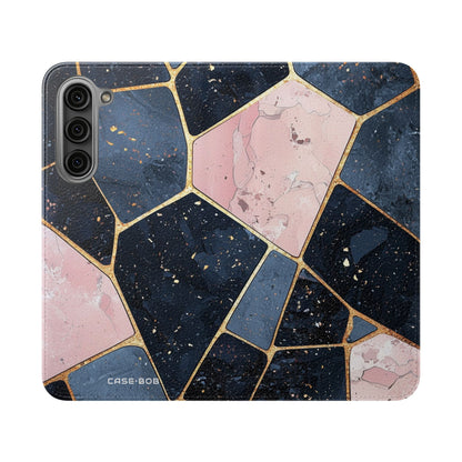 Golden Mosaic Navy - Samsung S23+ Case - Wallet