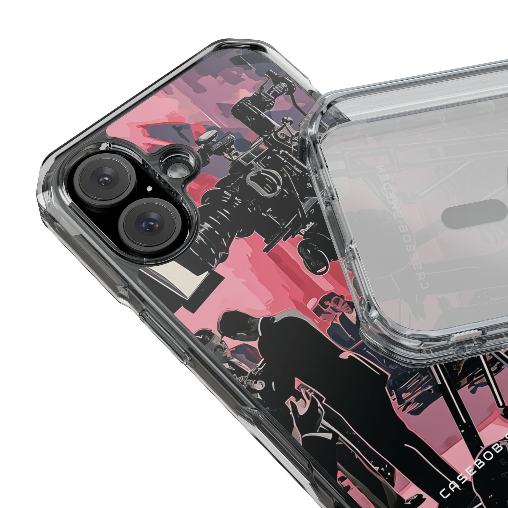 Retro Cinematic Spotlight iPhone 16 - Clear Impact Phone Case