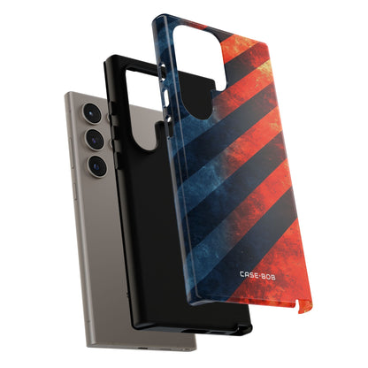 Diagonal Stripes Blaze Samsung S24 Ultra Case - Tough
