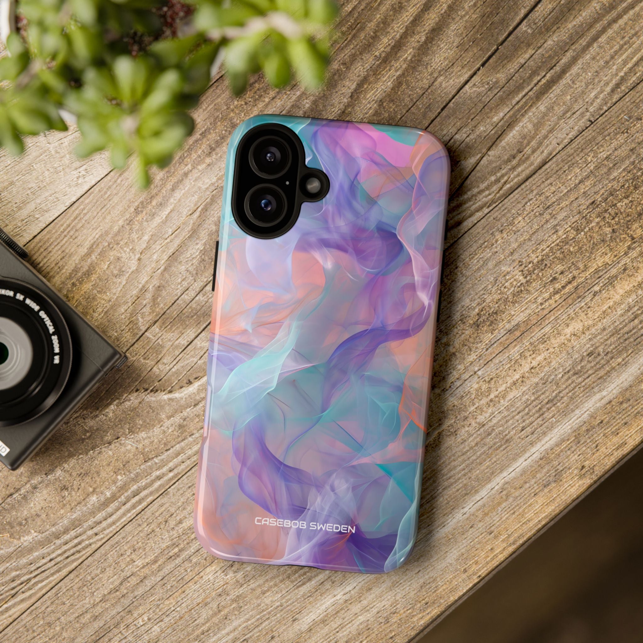 Dreamy Teal Flow - Tough iPhone 16 Phone Case