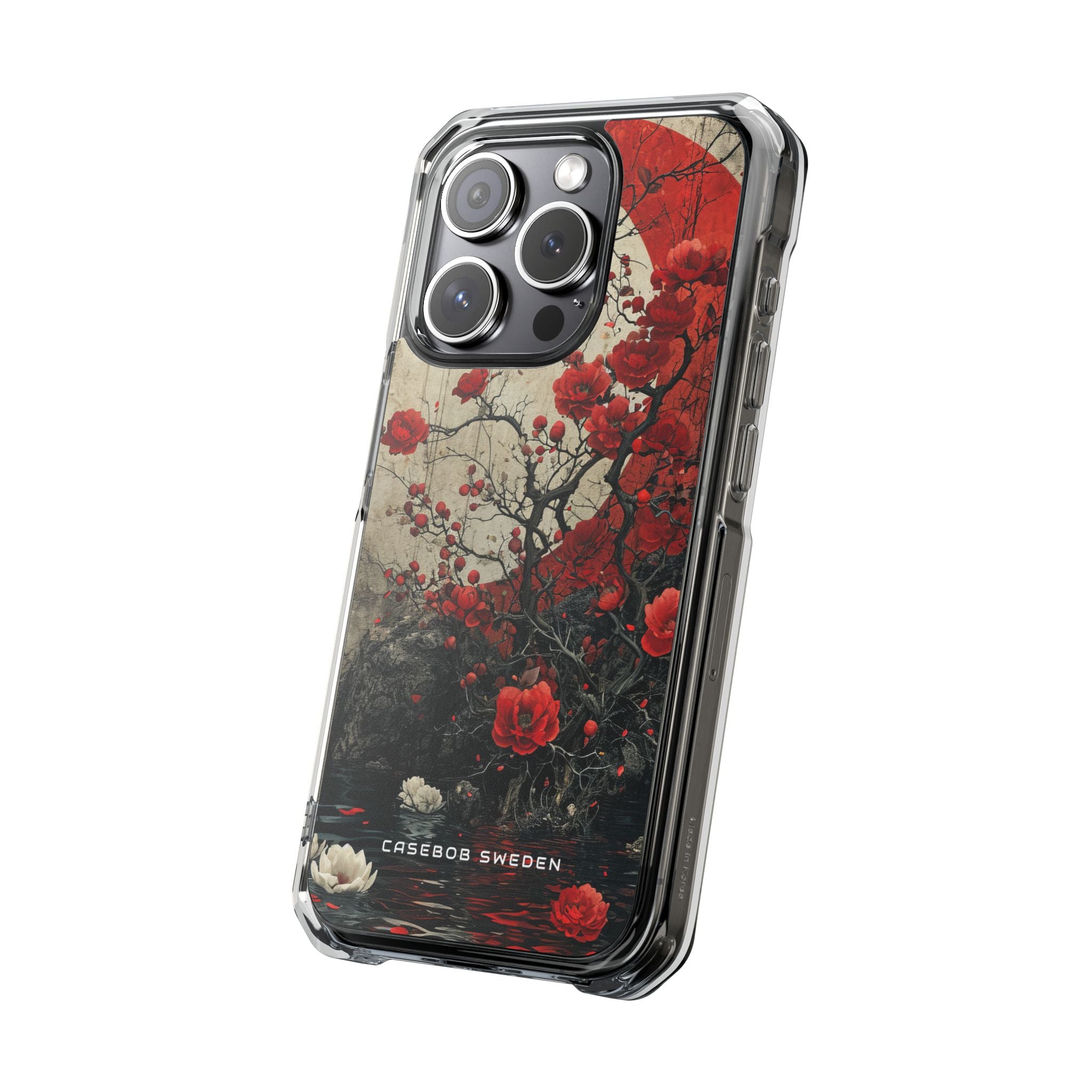 Zen Blossoms in Moonlight iPhone 15 - Clear Impact Phone Case