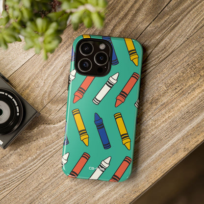 Crayons Dance Playfully - iPhone Case