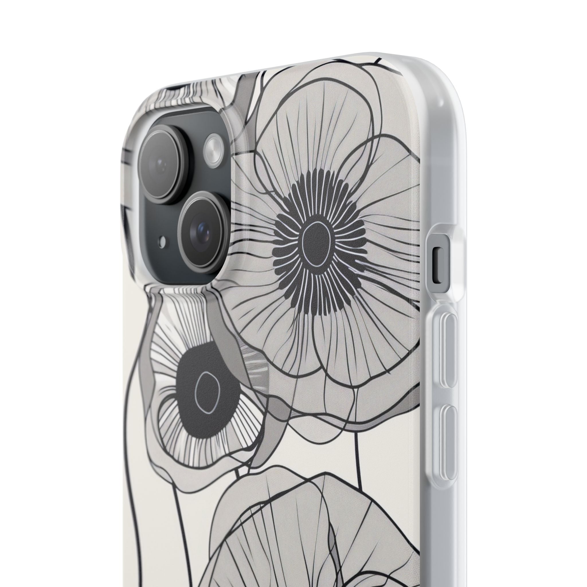 Modern Minimalist Flowers iPhone 15 - Flexi Phone Case