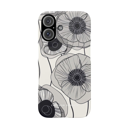 Modern Minimalist Flowers iPhone 16 - Slim Phone Case