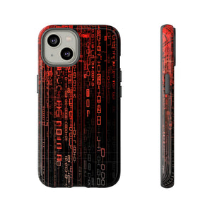 Digital Shield: Red Gradient - Protective Phone Case