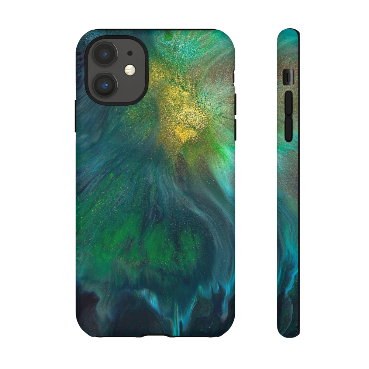 Beryll Green Ink Art iPhone Case (Protective) iPhone 11 Matte Phone Case