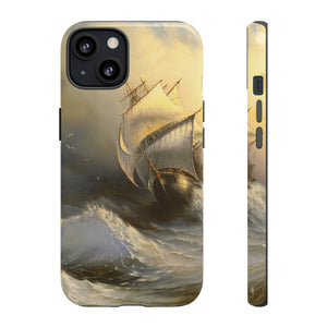 Oil painting - Ancient sailing vessel - Protective Phone Case