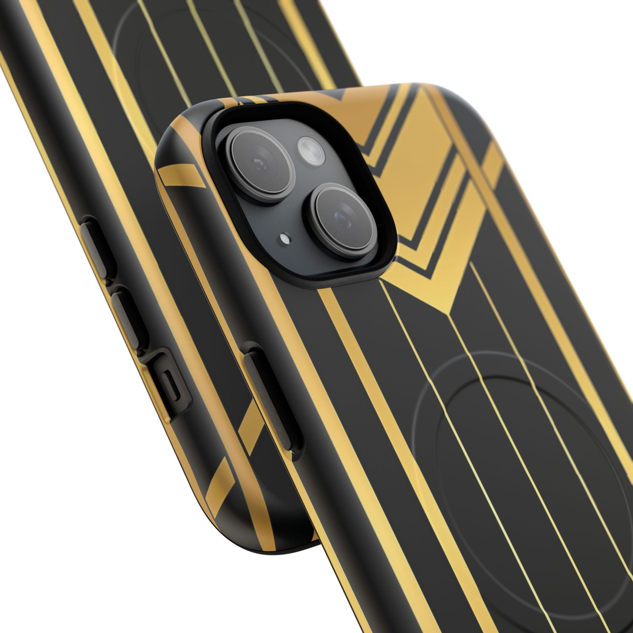 "Golden Art Deco Symmetry in Geometric Elegance" iPhone 15 | Tough+ Phone Case