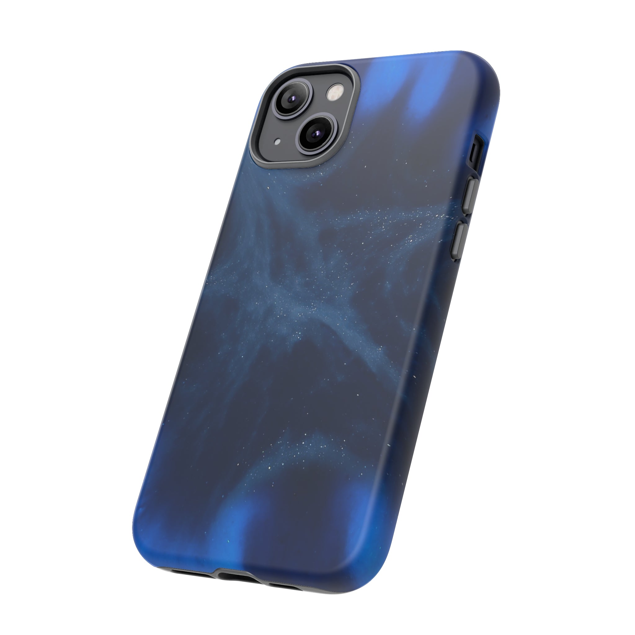 Blue Space Ink Art iPhone Case (Protective) Phone Case