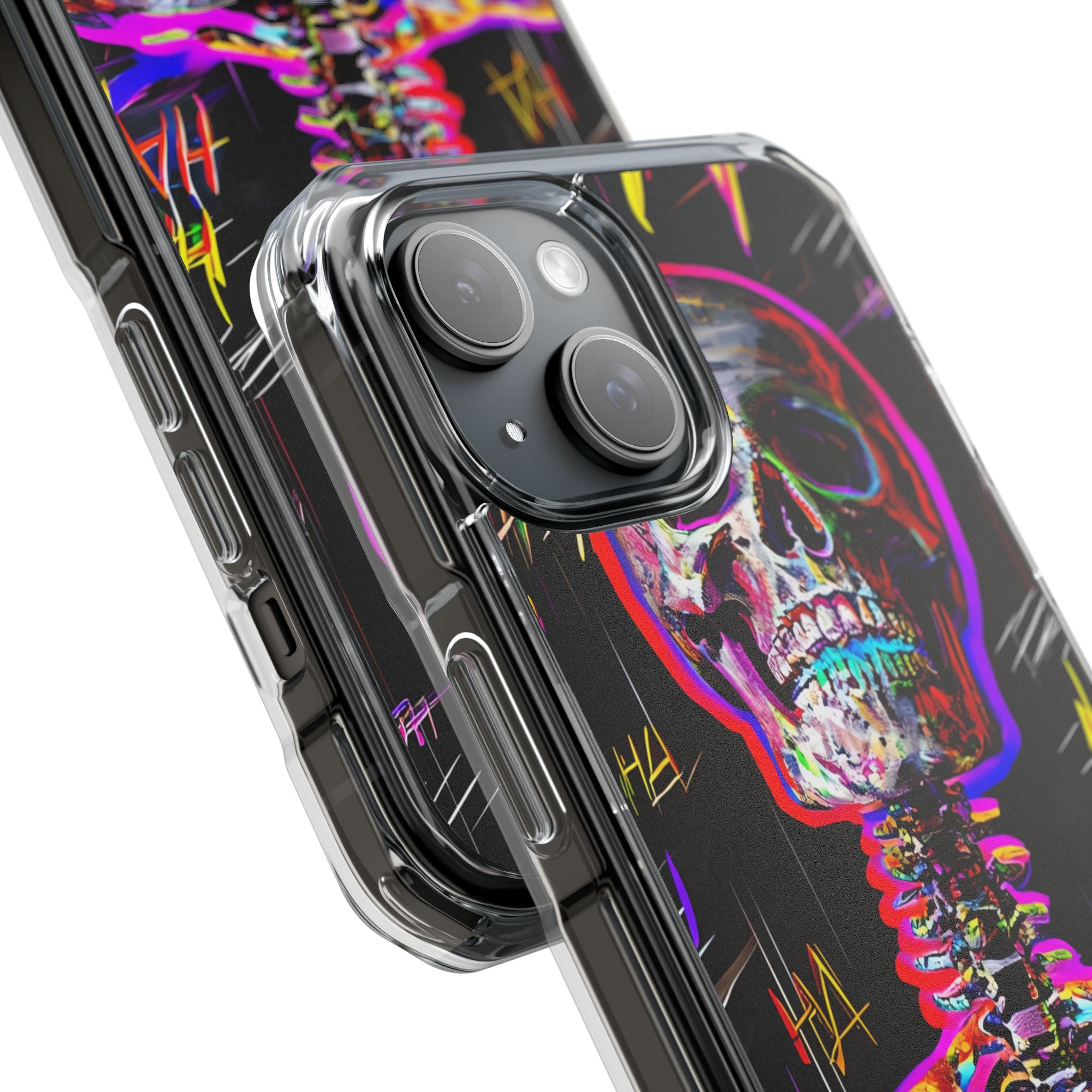 Neon Skeleton Laughter iPhone 15 Case - Impact
