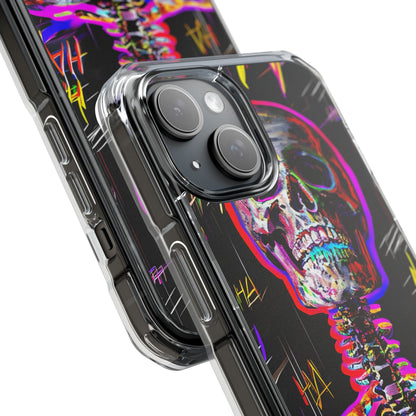 Neon Skeleton Laughter iPhone 15 Case - Impact