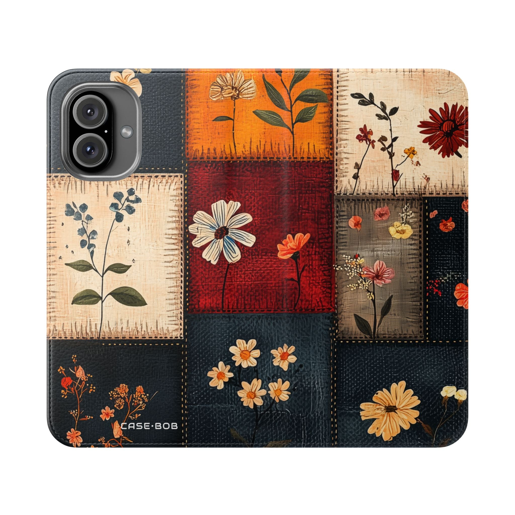 Patchwork Blooms - iPhone 16 Plus Case - Wallet