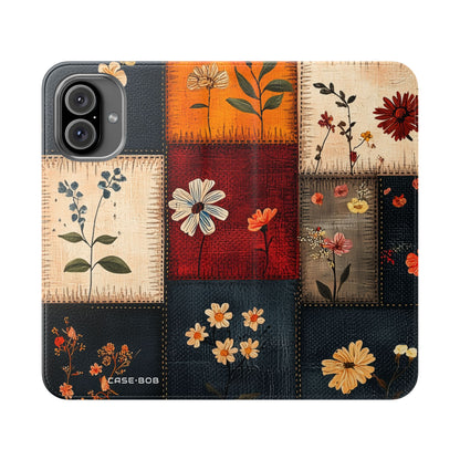 Patchwork Blooms - iPhone 16 Plus Case - Wallet