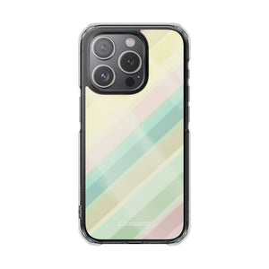 Pastellfarbenes Muster | Handyhülle für iPhone (Clear Impact Case – magnetisch)