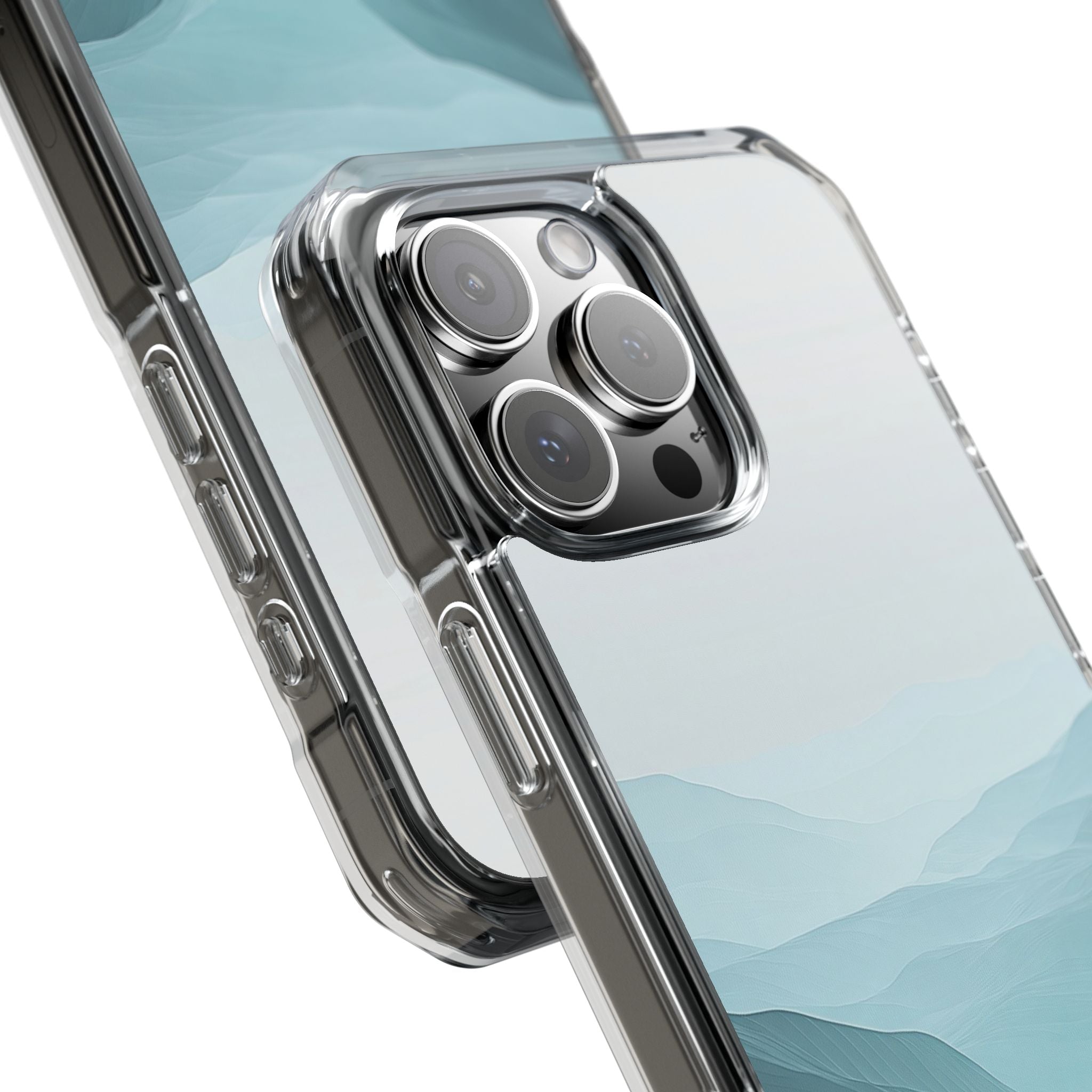 Teal Mist Mountains iPhone 16 Pro Max Case - Impact