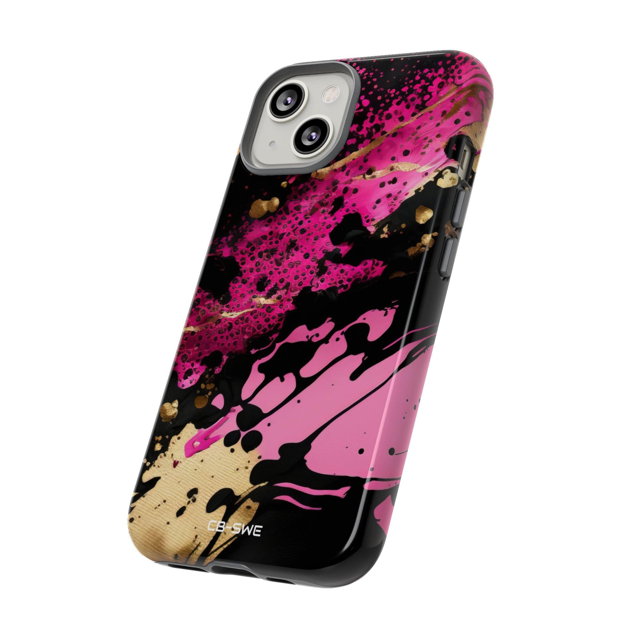 Dynamic Splatter Elegance - iPhone Case