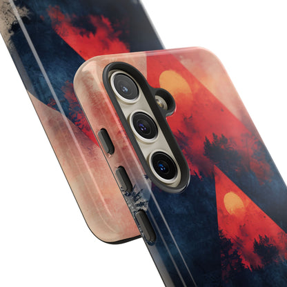 Red Sky Serenity - Tough Samsung S24 Phone Case