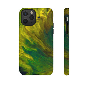 Neon Yellow Ink Art iPhone Case (Protective) iPhone 11 Pro Matte Phone Case