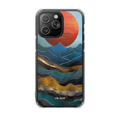 Sunset Geometry Waves iPhone Case - Impact