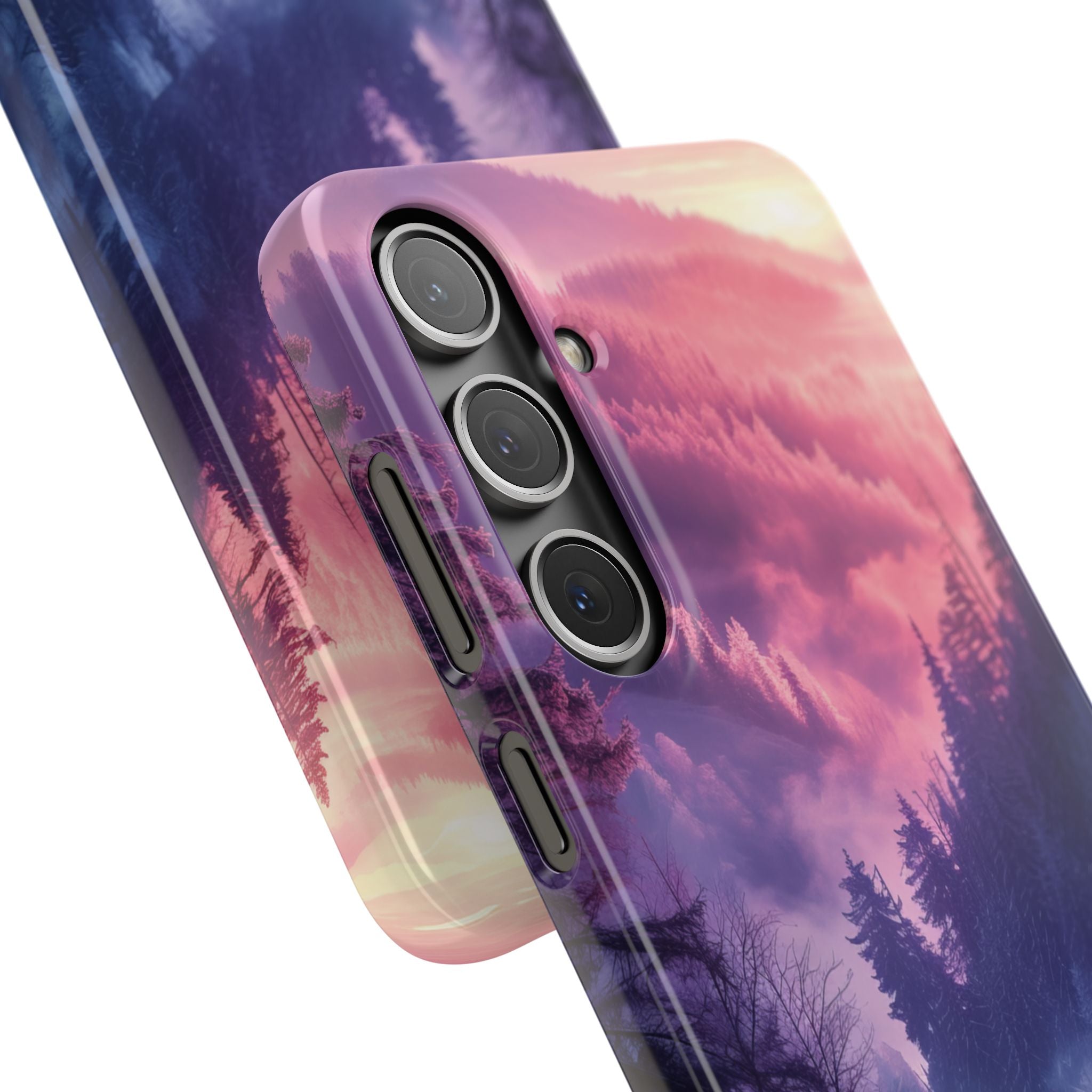 Misty Forest Serenity - Slim Samsung S24 Phone Case