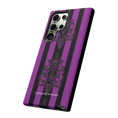 Gothic Elegance with Vertical Stripes and Ornamental Motifs Samsung S23 - Tough Phone Case