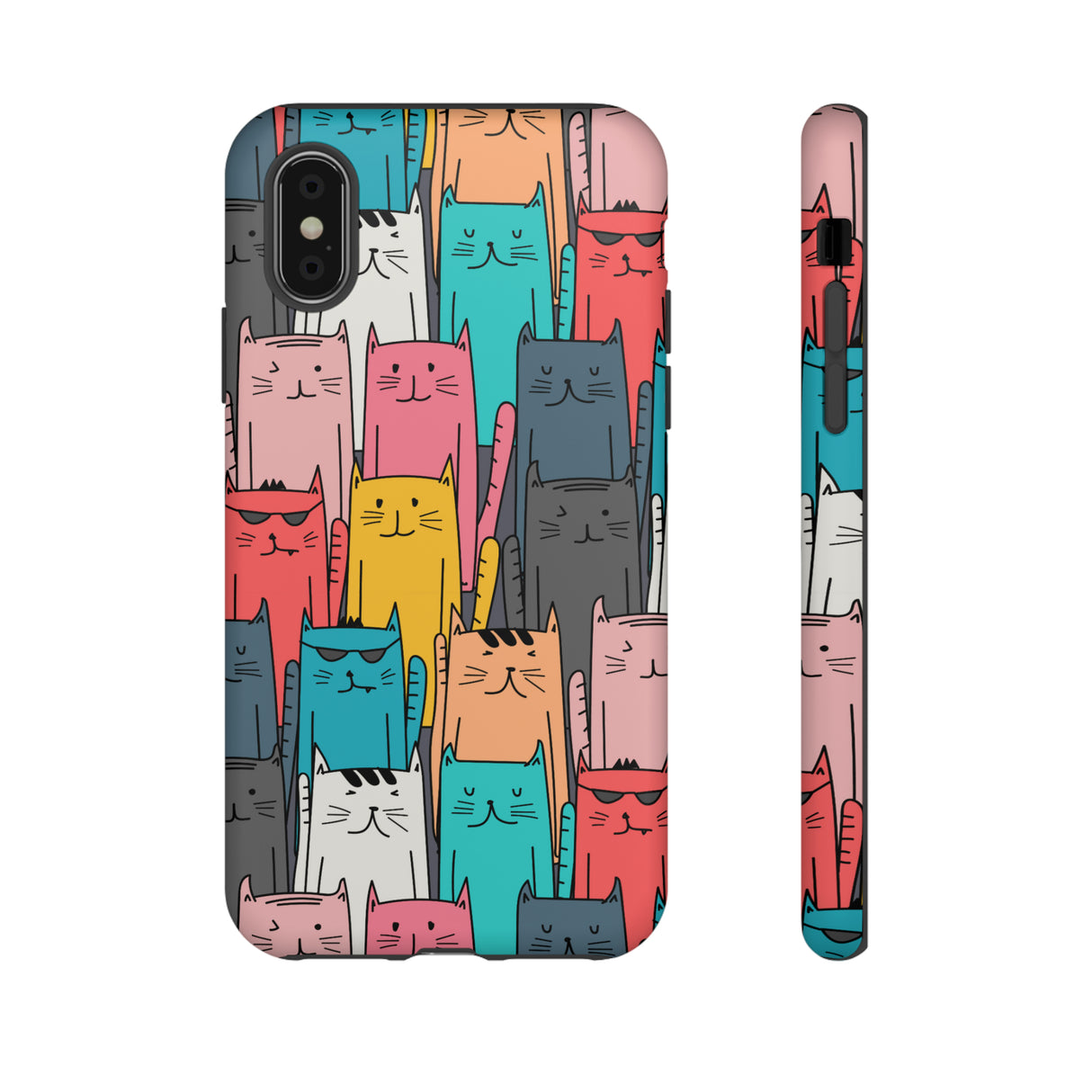 Colorful Cats - Protective Phone Case