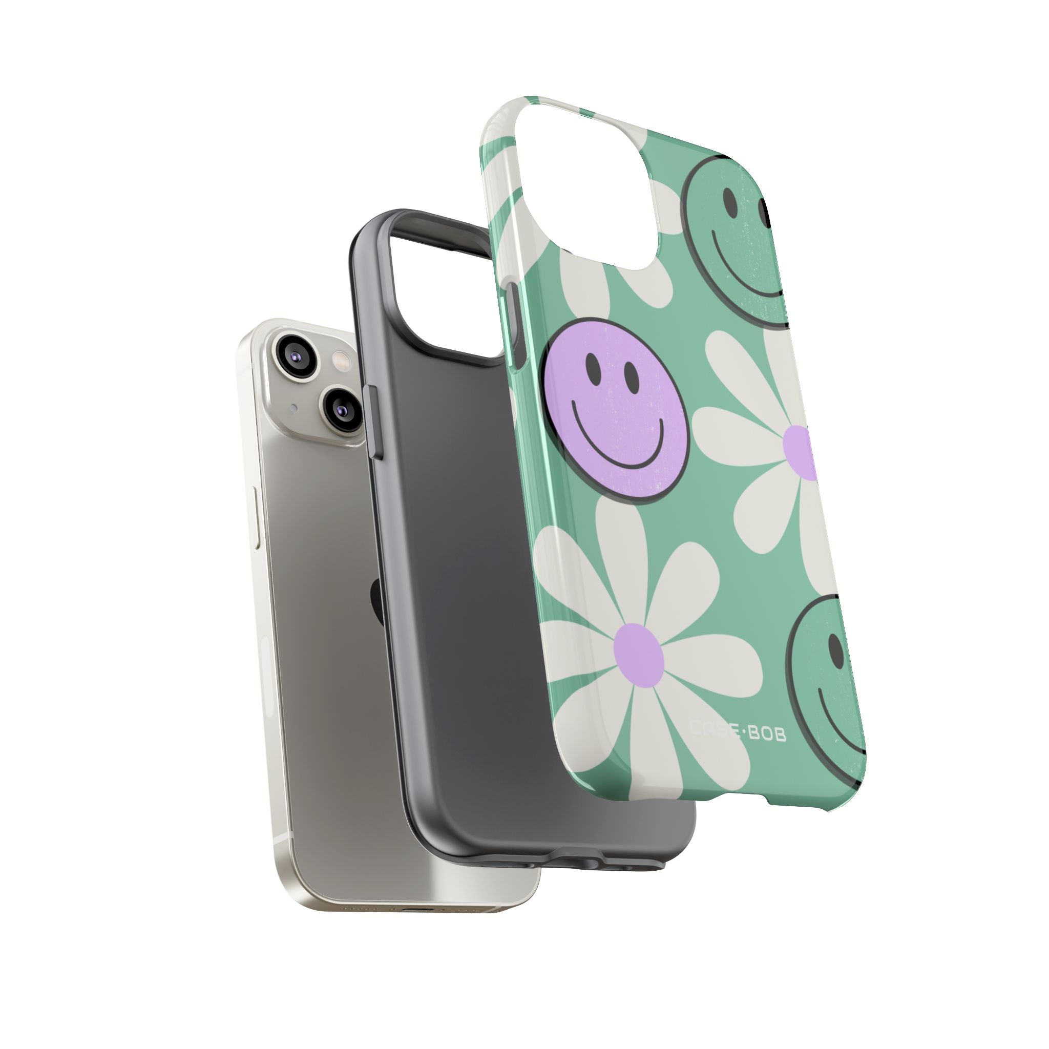 Smiley Daisy Glow iPhone 14 Case - Tough