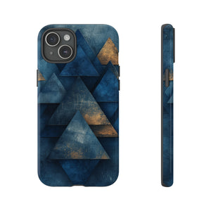 Blue Geometric Harmony - Protective Phone Case