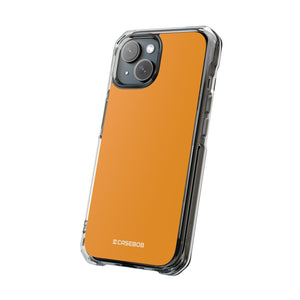 Carrot Orange | Handyhülle für iPhone (Clear Impact Case - Magnetisch) 