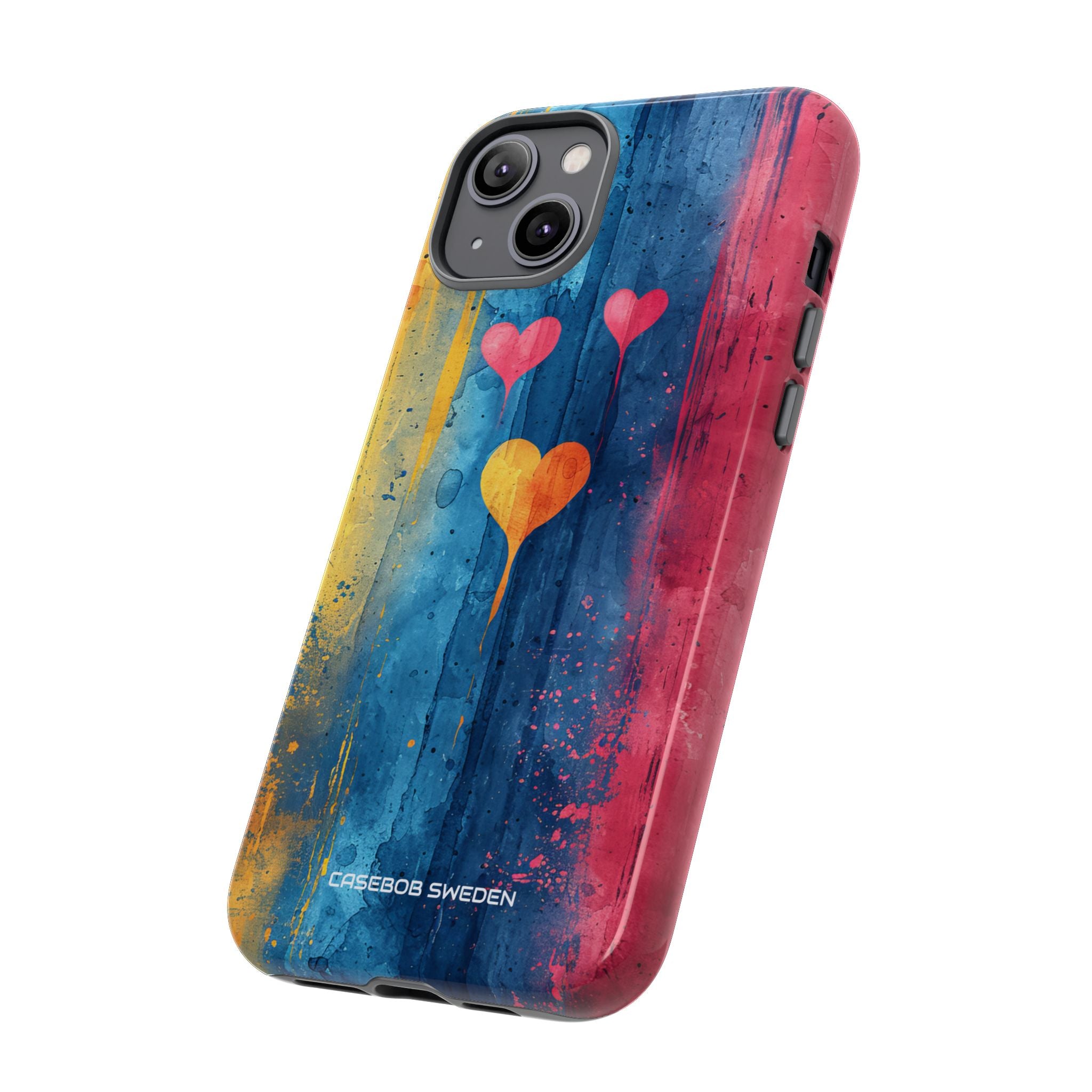 Hearts Watercolor Art - Tough iPhone 14 Phone Case