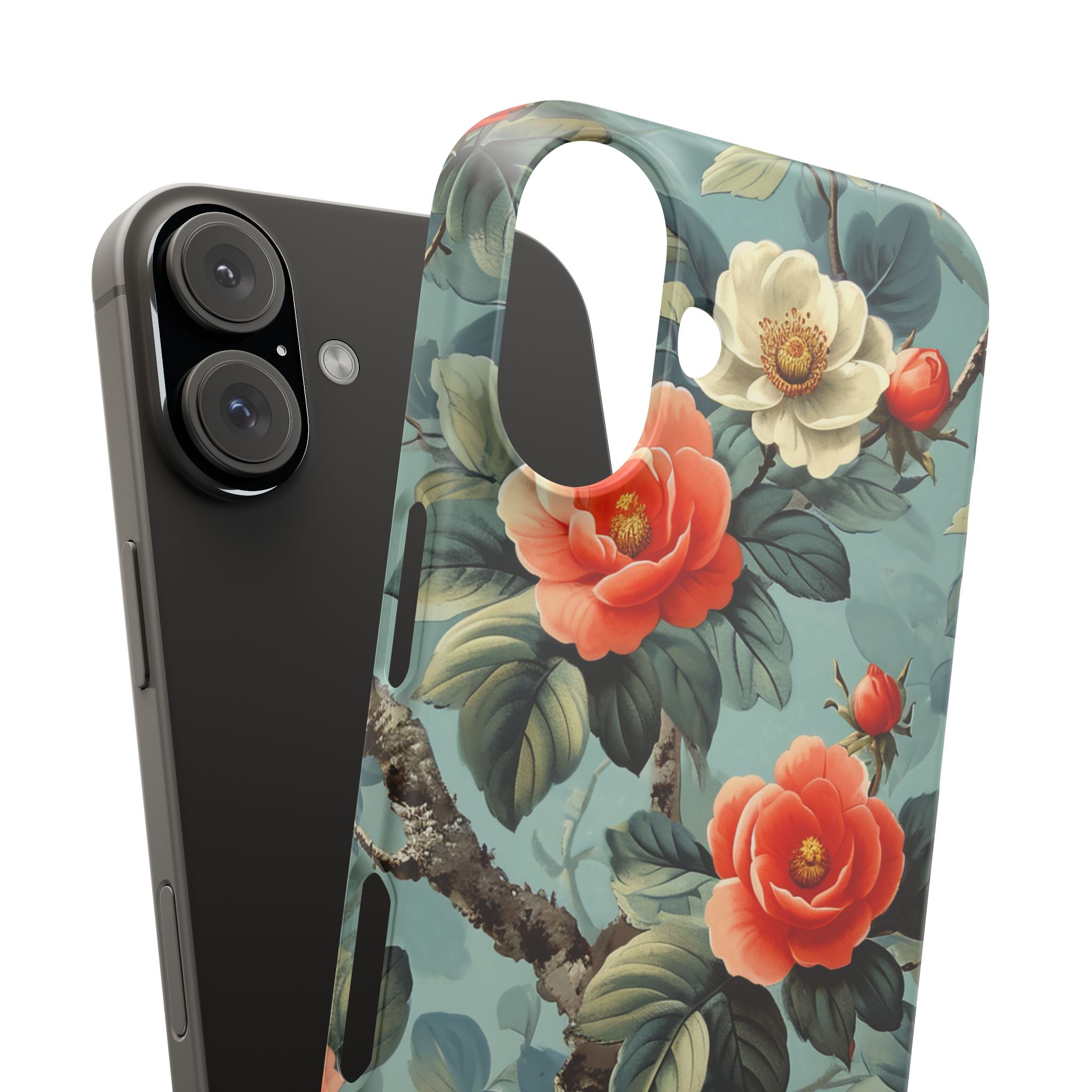 Vintage Floral Romance iPhone 16 - Slim Phone Case