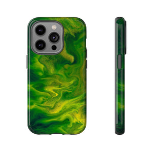 Green Smoke Ink Art iPhone Case (Protective) iPhone 14 Pro Glossy Phone Case