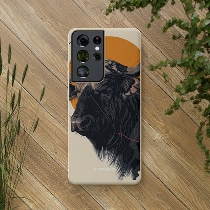 Majestic Buffalo Sun | Biodegradable Phone Case