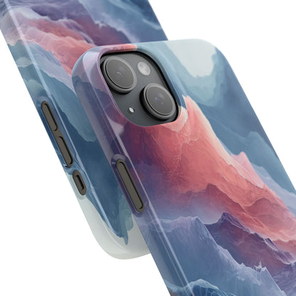 Mountain Wave Serenity - Slim iPhone 15 Phone Case