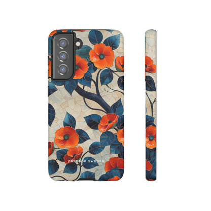 Orange Blossoms Mosaic Harmony  Samsung S21 - Tough Phone Case