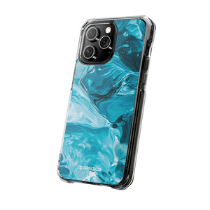 Türkises Pantone-Design | Handyhülle für iPhone (Clear Impact Case – magnetisch)