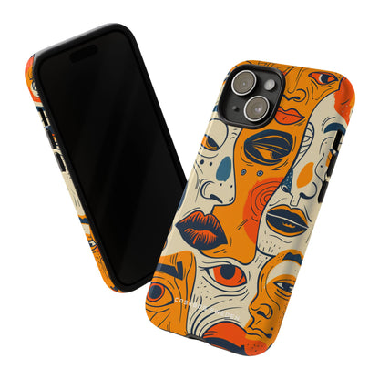 Gradient Face Mosaic iPhone 15 - Tough Phone Case