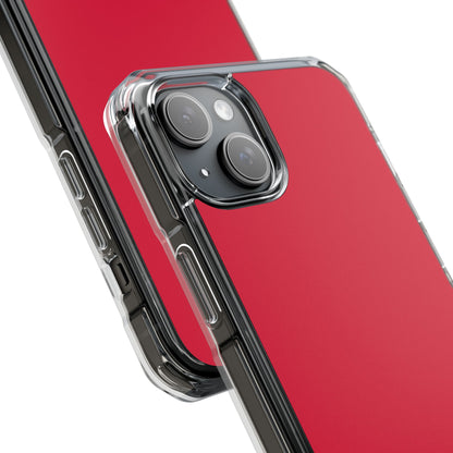 Crimson Red - Clear Impact iPhone 15 Phone Case