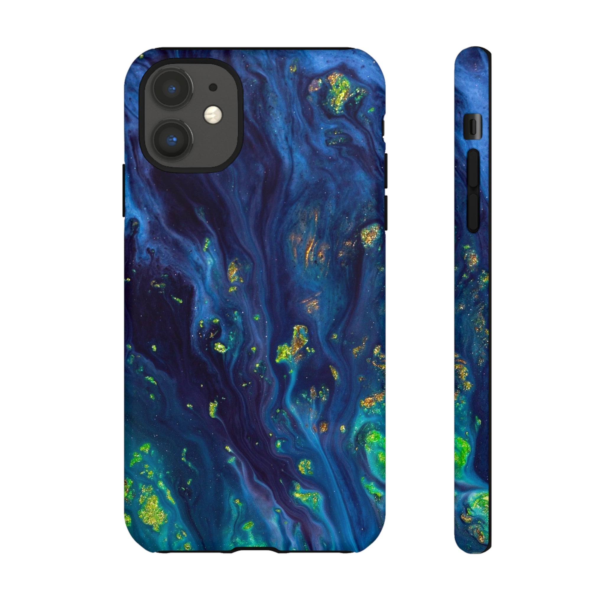 Green Opal Ink Art iPhone Case (Protective) iPhone 11 Matte Phone Case